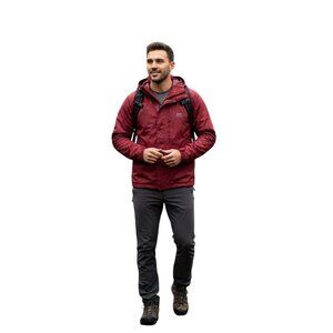 Helly Hansen Red Packable Windbreaker Outdoors Hiking Weatherproof Size M